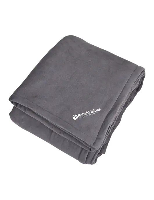 Mountain Lodge Hearth Grey Blanket  w/RV Physical Therapy Logo