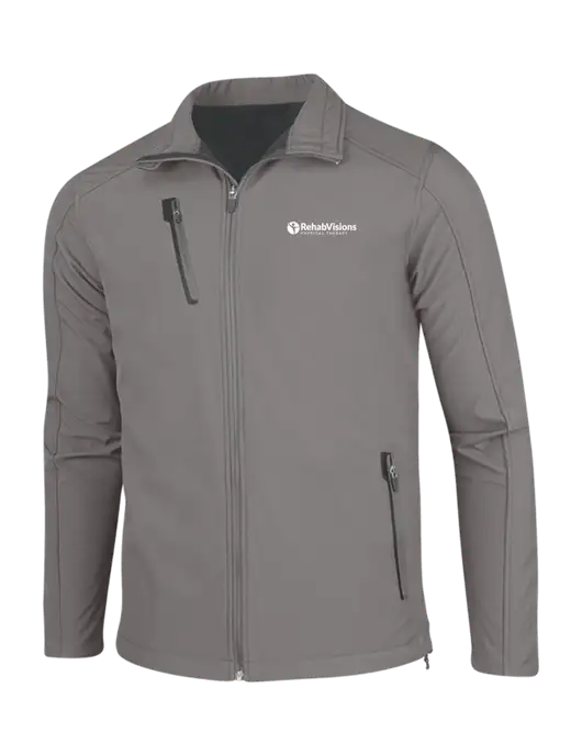 Medium Grey Welded Softshell Jacket w/RV Physical Therapy Logo
