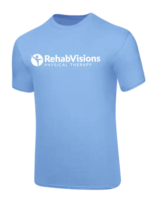Core Blend Light Blue T-Shirt w/RV Physical Therapy Logo