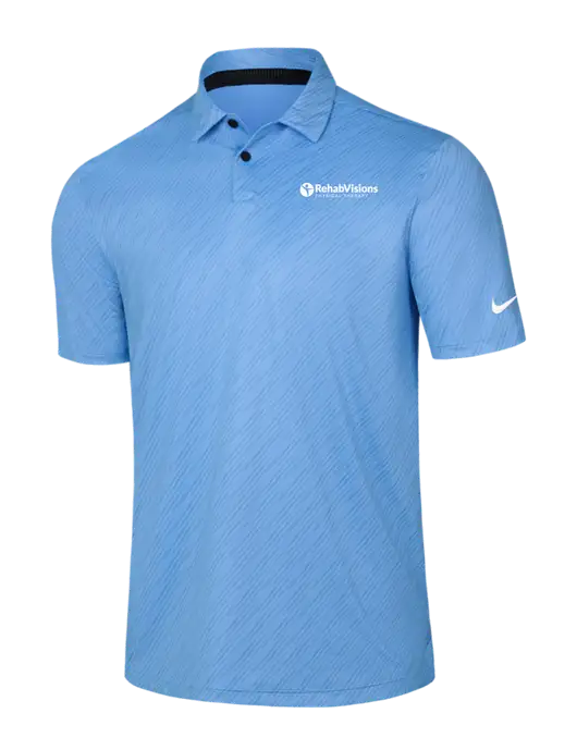Nike Light Blue Vapor Dash Polo w/RV Physical Therapy Logo