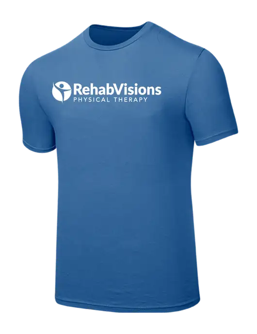 Seriously Soft Light Navy T-Shirt w/RV Physical Therapy Logo
