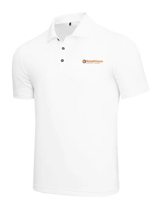 Adidas White  Performance Polo w/RV Physical Therapy Logo