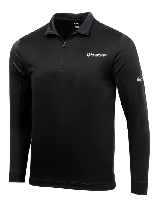 NIKE Black Dry 1/2 Zip Cover-Up w/RV Physical Therapy Logo