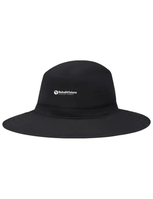 Black Booney Sun Hat w/RV Physical Therapy Logo