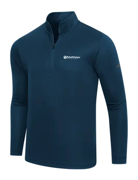 Adidas Navy Lightweight Quarter Zip Pullover w/RV Physical Therapy Logo