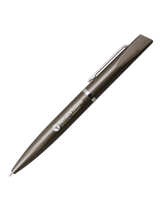 Santos Gunmetal Pen - Black Ink w/RV Physical Therapy Logo
