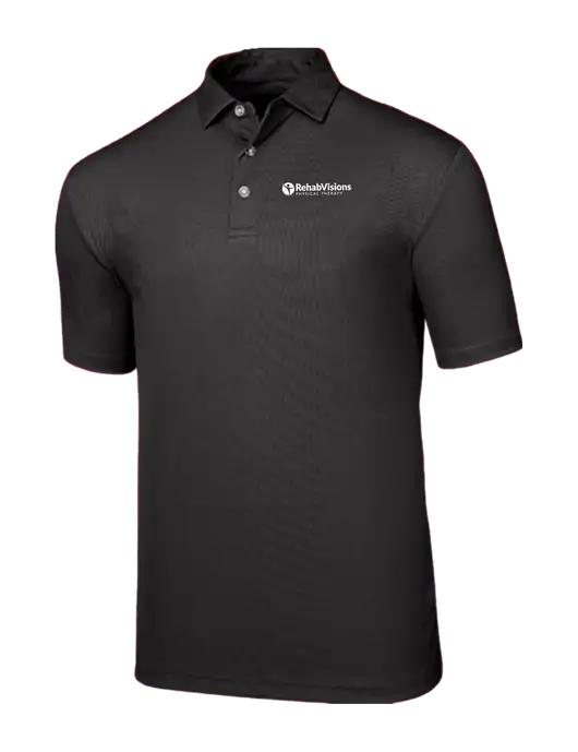 Callaway Birdseye Black Polo w/RV Physical Therapy Logo