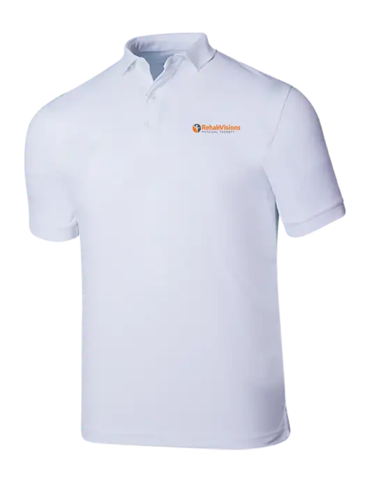 Callaway Ottoman Bright White Polo w/RV Physical Therapy Logo