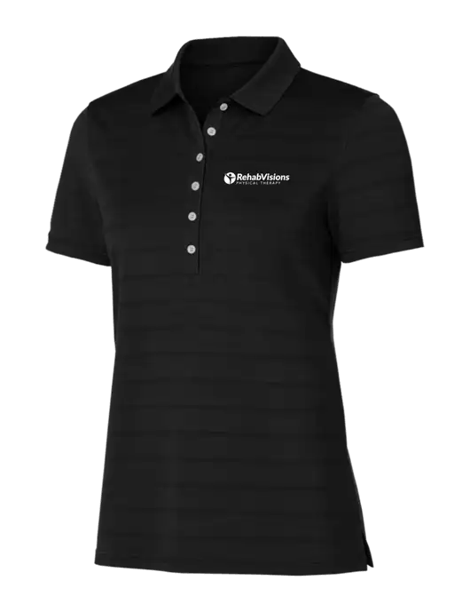 Callaway Womens Black Ventilated Polo w/RV Physical Therapy Logo