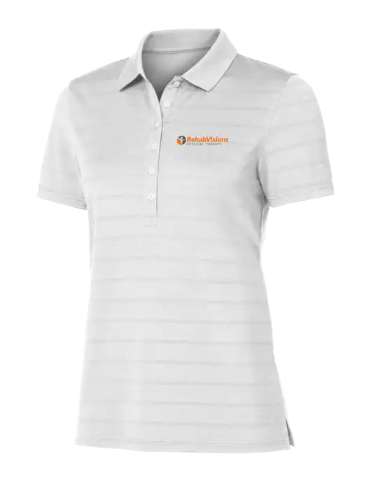 Callaway Womens Bright White Ventilated Polo w/RV Physical Therapy Logo