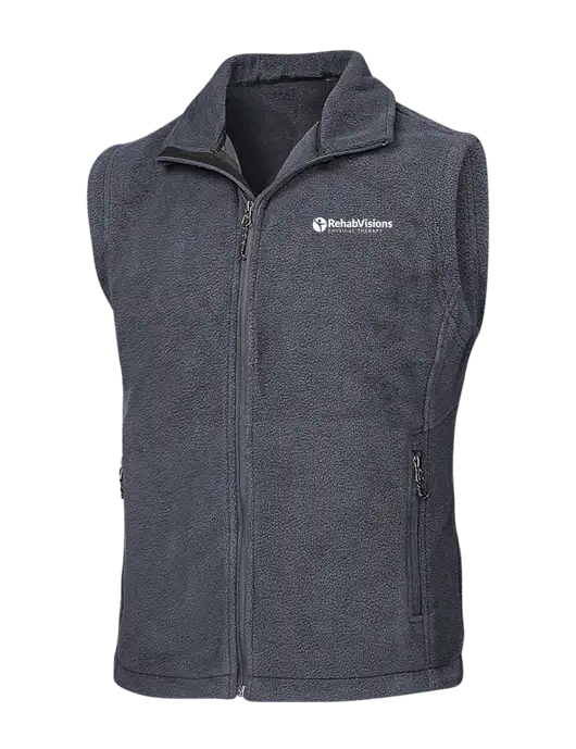Dark Grey Fleece Vest w/RV Physical Therapy Logo